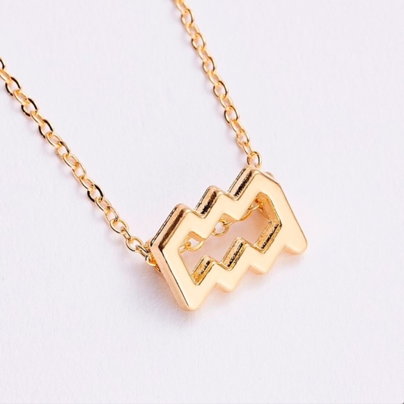 Zodiac Charm Pendant Necklace AQUARIUS - Picture 2 of 4